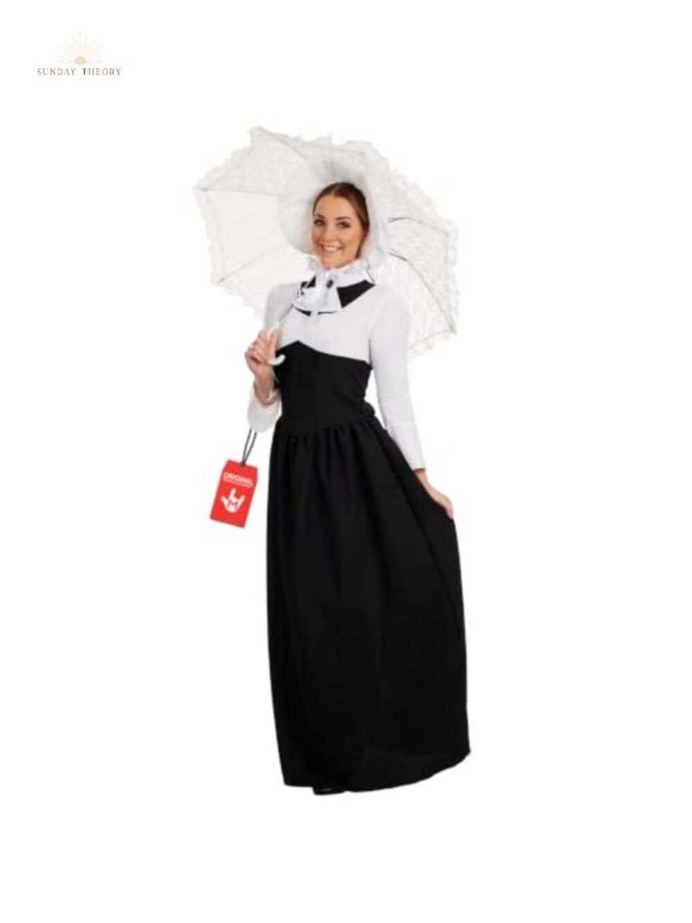 Victorian Pioneer Woman Costume Gown and Bonnet Set